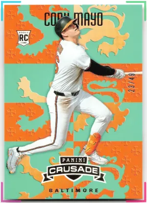 Coby Mayo RC 2025 Panini Crusade Teal #/49 Orioles