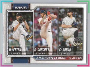 American League Max Fried / Garrett Crochet / Carlos Rodon 2026 Topps