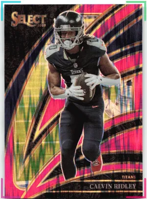 Calvin Ridley 2025 Panini Select Pink Prizm Shock Titans