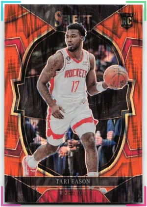 Tari Eason RC 2022-23 Panini Select Orange Flash Prizm Rockets