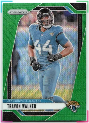 Travon Walker 2024 Panini Prizm Green Wave Jaguars