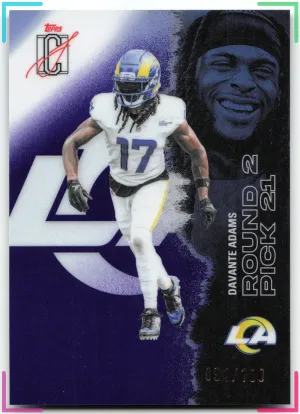 Davante Adams 2025 Topps Signature Class Chrome Purple Refractor #/100 Rams
