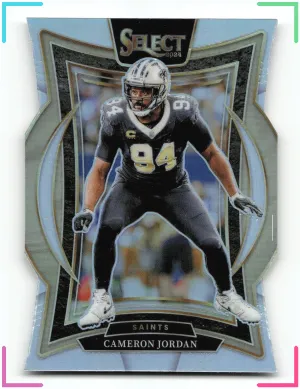 Cameron Jordan 2024 Panini Select Silver Prizm Die Cut Saints