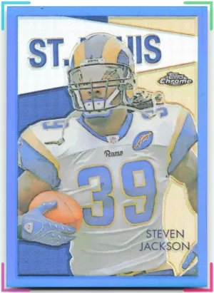 Steven Jackson 2009 Topps Chrome Chicle Blue Refractor #/50 Rams