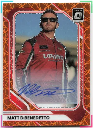 Matt DiBenedetto 2026 Donruss Optic Signatures Orange Velocity Viking Motorsport