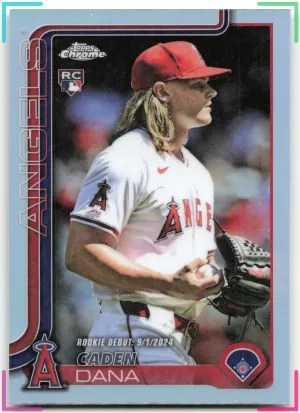 Caden Dana 2025 Topps Chrome Update Refractor Angels