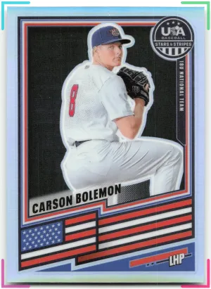 Carson Bolemon 2026 Panini Stars & Stripes Prizm USA Baseball Silver