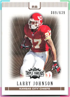 Larry Johnson 2007 Topps Triple Threads Sepia #/639 Chiefs