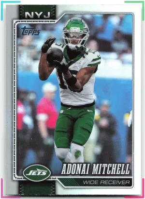 Adonai Mitchell 2026 Topps Flagship Rainbow Foil Jets