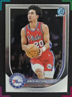 Jared McCain 2025-26 Bowman Chrome Philadelphia 76ers
