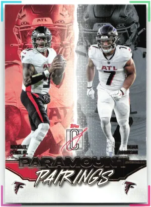 Bijan Robinson Michael Penix Jr. 2025 Topps Signature Class Paramount Pairings