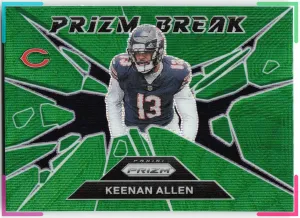 Keenan Allen 2024 Panini Prizm Prizm Break Green Prizm Bears