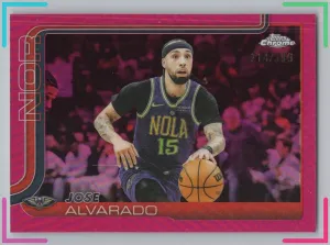 Jose Alvarado 2025-26 Topps Chrome Magenta Refractor #/399 Pelicans