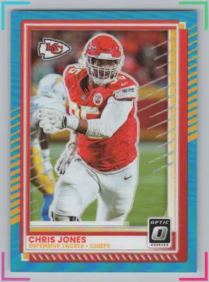 Chris Jones 2025 Donruss Optic Aqua #/349 Chiefs