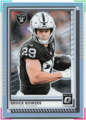 Brock Bowers 2025 Donruss Optic Holo Raiders