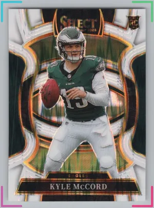 Kyle McCord Rookie 2025 Panini Select White Prizm Shock #/799 Eagles