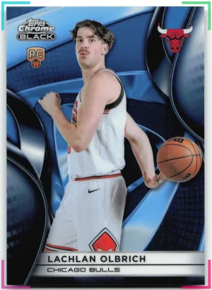 Lachlan Olbrich RC 2025-26 Topps Chrome Black Blue Refractor #/150 Bulls