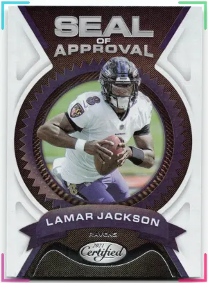 Lamar Jackson 2021 Panini Certified Seal of Approval Ravens