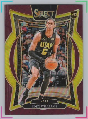 Cody Williams RC 2024-25 Panini Select Maroon Prizm #/175 Jazz