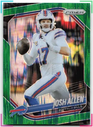 Josh Allen 2025 Panini Prizm Green Flash Bills