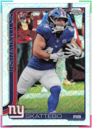 Cam Skattebo RC 2025 Topps Chrome Topps Refractor Giants