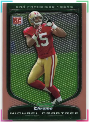 Michael Crabtree RC 2009 Bowman Chrome Rookies Bronze #/225 49ers