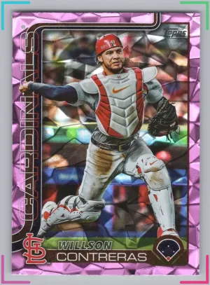 Willson Contreras 2025 Topps Pink Diamante Foil Cardinals