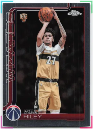 Will Riley RC 2025-26 Topps Chrome Update Wizards