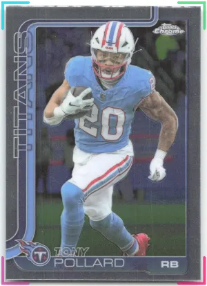 Tony Pollard 2025 Topps Chrome Titans