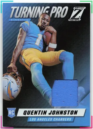 Quentin Johnston 2023 Panini Zenith Turning Pro Memorabilia Chargers