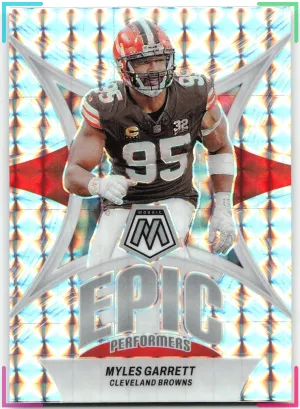 Myles Garrett 2024 Panini Mosaic Epic Performers Mosaic Silver Browns