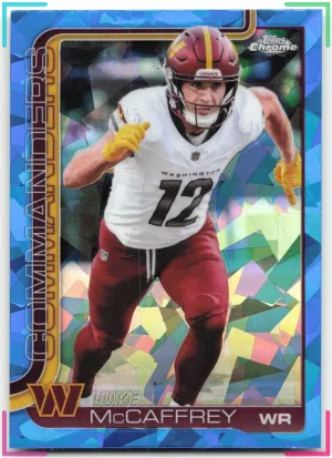 Luke McCaffrey 2025 Topps Chrome Sapphire Edition Commanders