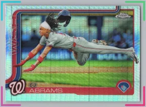 CJ Abrams 2025 Topps Chrome Prism Refractor Nationals