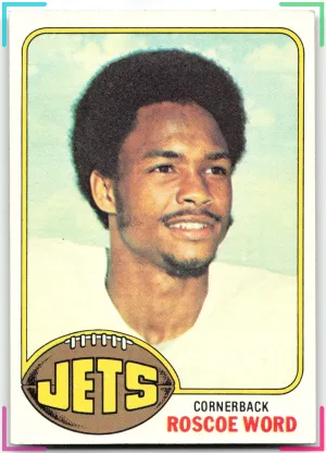 Roscoe Word RC 1976 Topps Jets