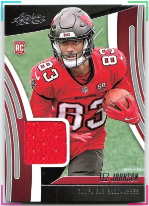 Tez Johnson 2025 Panini Absolute Absolute Rookie Materials Buccaneers