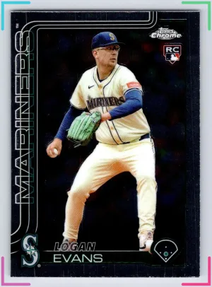 Logan Evans RC 2025 Topps Chrome Update Mariners