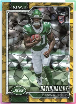 David Bailey 2026 Topps Flagship Gold Diamante Foil #/50 Jets
