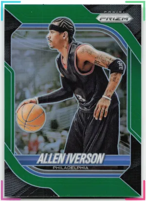 Allen Iverson 2025-26 Panini Prizm Green Prizm 76ers