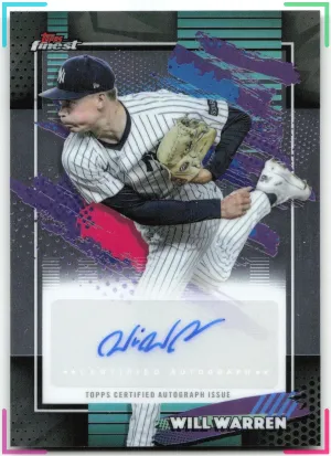 Will Warren 2026 Finest Finest Mega Autographs Yankees