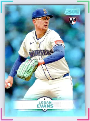 Logan Evans RC 2025 Stadium Club Light Blue Foil Mariners
