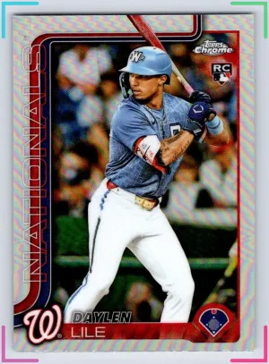 Daylen Lile RC 2025 Topps Chrome Update Refractor Nationals