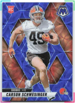 Carson Schwesinger RC 2025 Panini Mosaic Blue Scope Browns