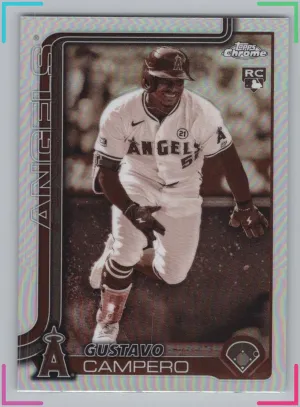 Gustavo Campero RC 2025 Topps Chrome Sepia Refractor Angels