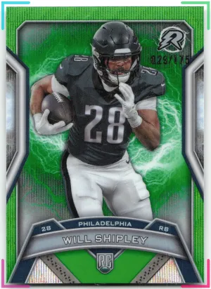 Will Shipley RC 2024 Topps Resurgence Green Surge #/175 Eagles