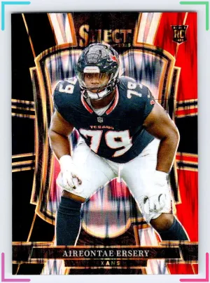 Aireontae Ersery Rookie 2025 Panini Select Black and Red Prizm Shock Texans
