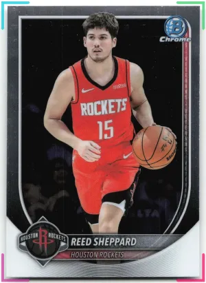 Reed Sheppard 2025-26 Bowman Chrome Rockets