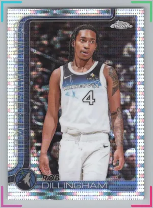 Rob Dillingham 2025-26 Topps Chrome Pulsar Refractor Timberwolves
