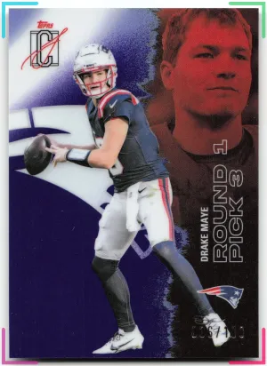 Drake Maye 2025 Topps Signature Class Chrome Purple Refractor #/100 Patriots
