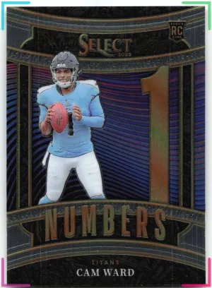 Cam Ward RC 2025 Panini Select Select Numbers Titans