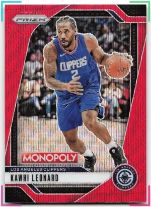 Kawhi Leonard 2024-25 Panini Prizm Monopoly Red Prizm Clippers